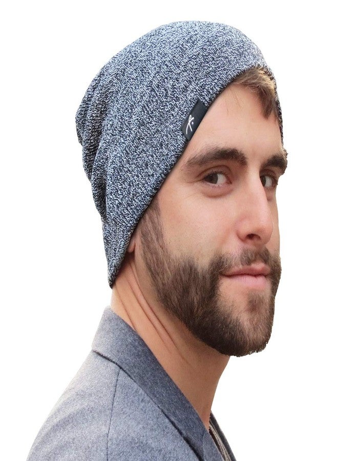 Grace Folly Slouch Beanie Hat Winter Cap for Men or Women (Many Colors) (Black Heather) - Image 1
